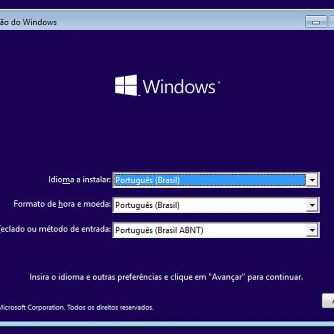 Formatação e Instalação do Windows