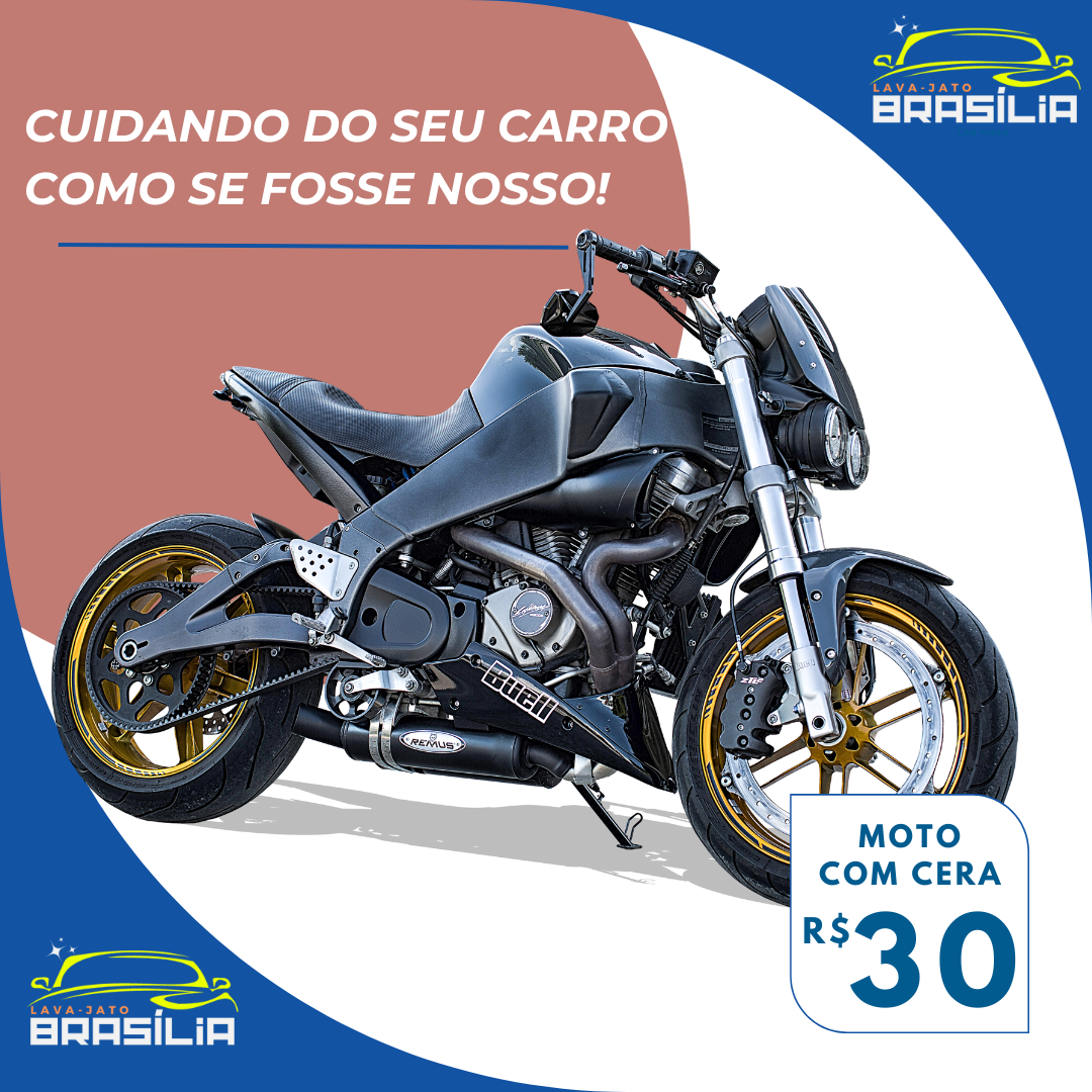 LAVAÇÃO COMPLETA COM CERA (️MOTOS)