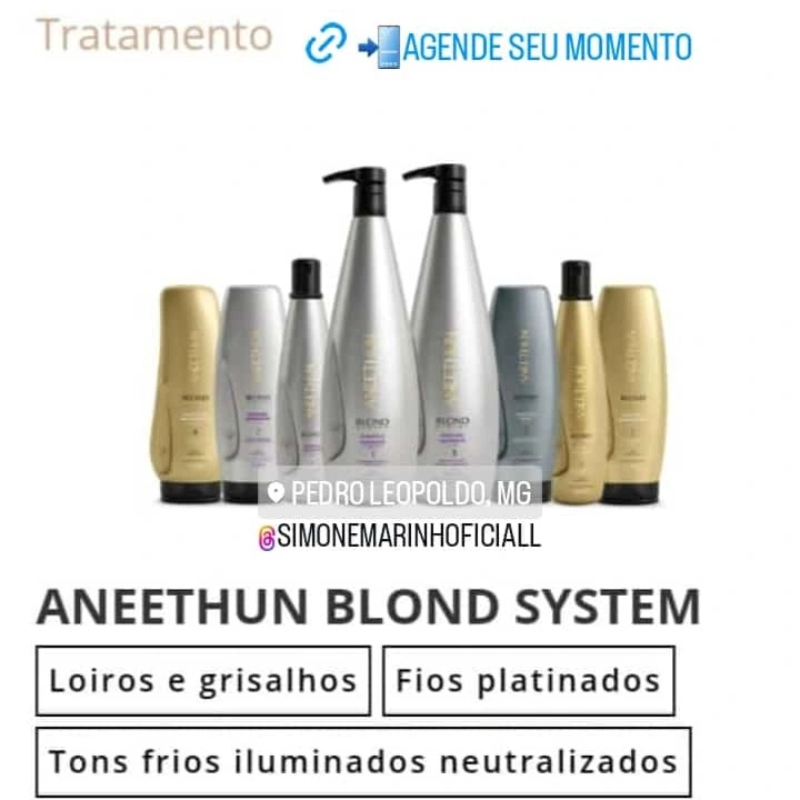1. Loiros e grisalhos. MATIZAÇÃO BLOND SYSTEM Anethum. + resultado com nanotecnologia .Escova e prancha ou CORTE de: 79,90 no cartão ou 50,00 cada. dinheiro|pix