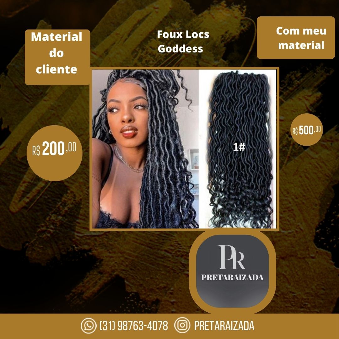 Faux Locs removível(mão de obra)