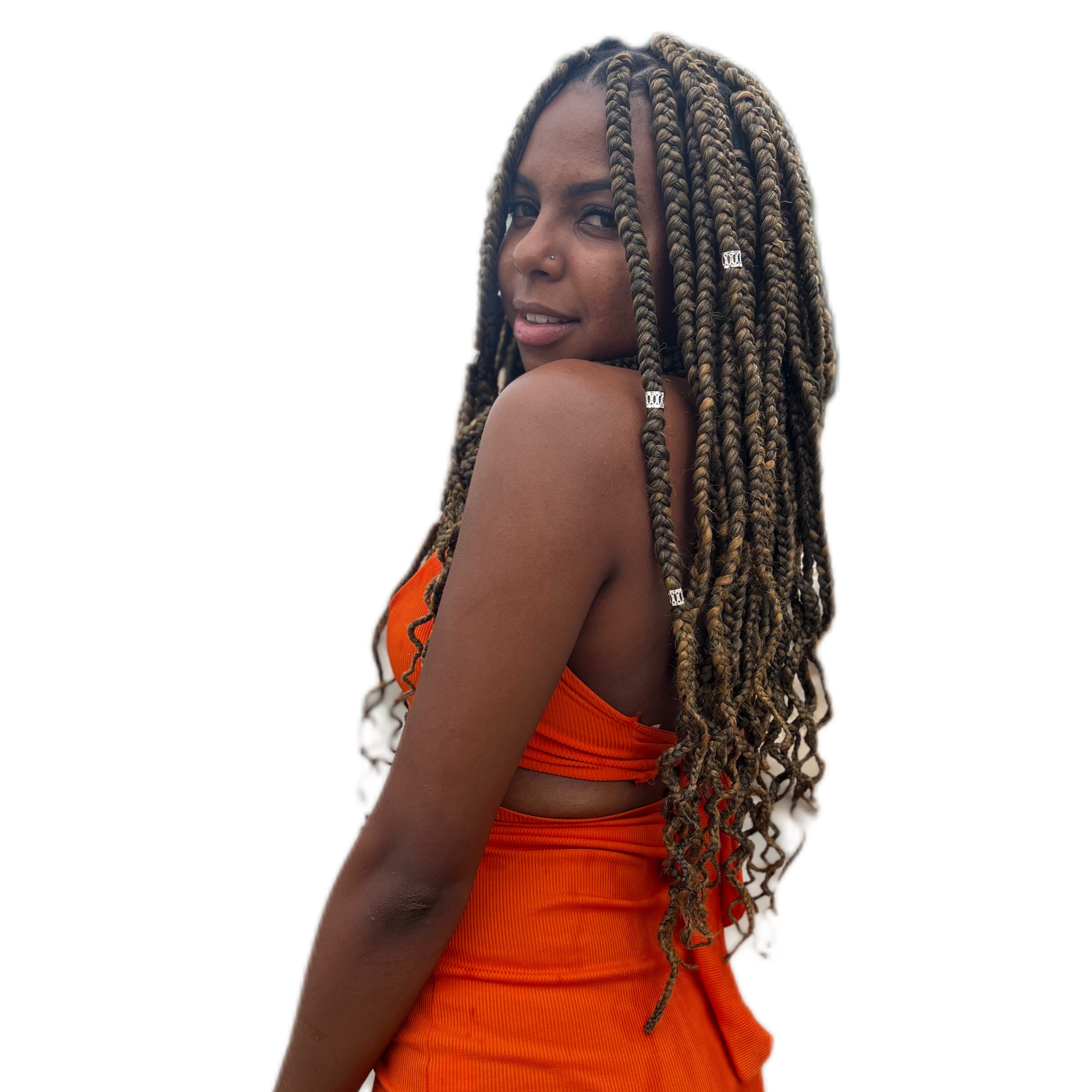 Trança Box braids  M com material