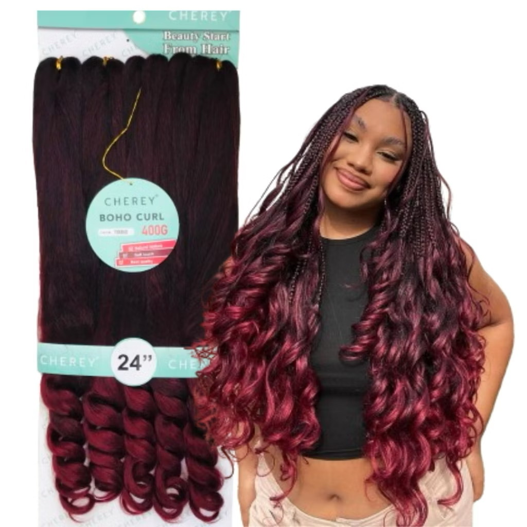 Trança frenchu Curl M com material