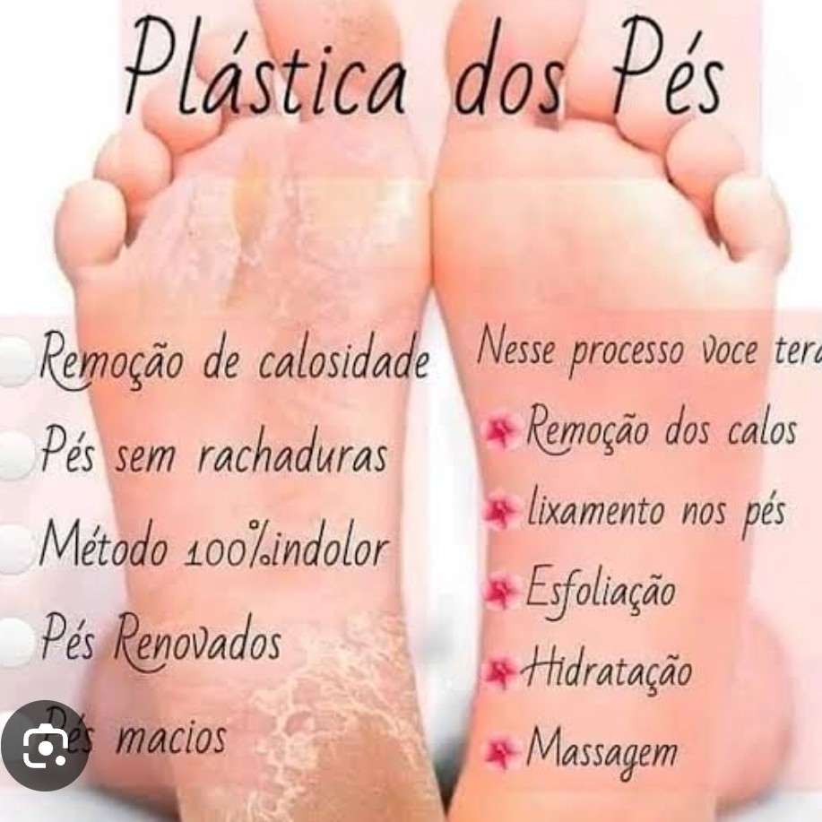 Plástica dos pés com Cutilagem e esmaltação
