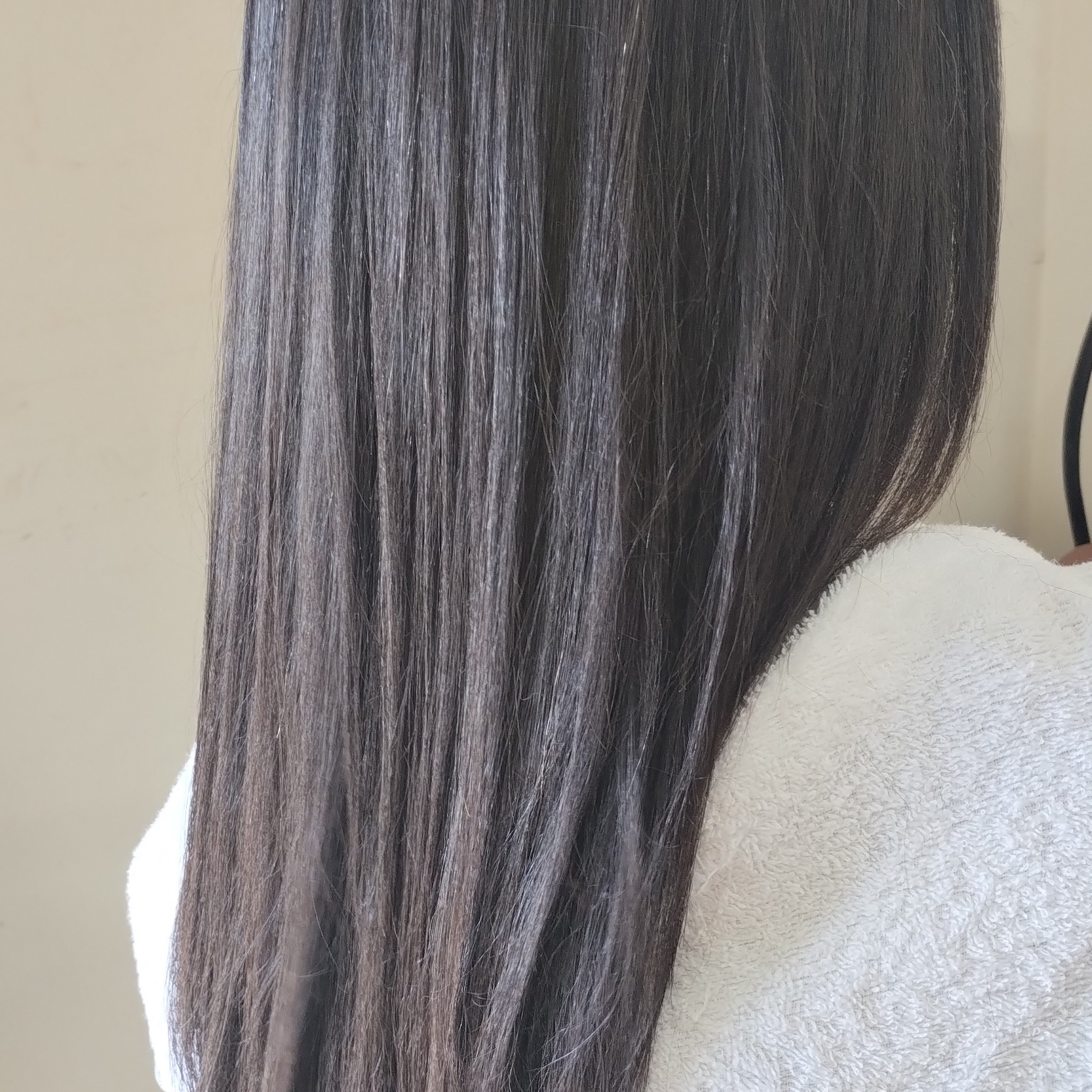 plástica dos fios cabelo longo