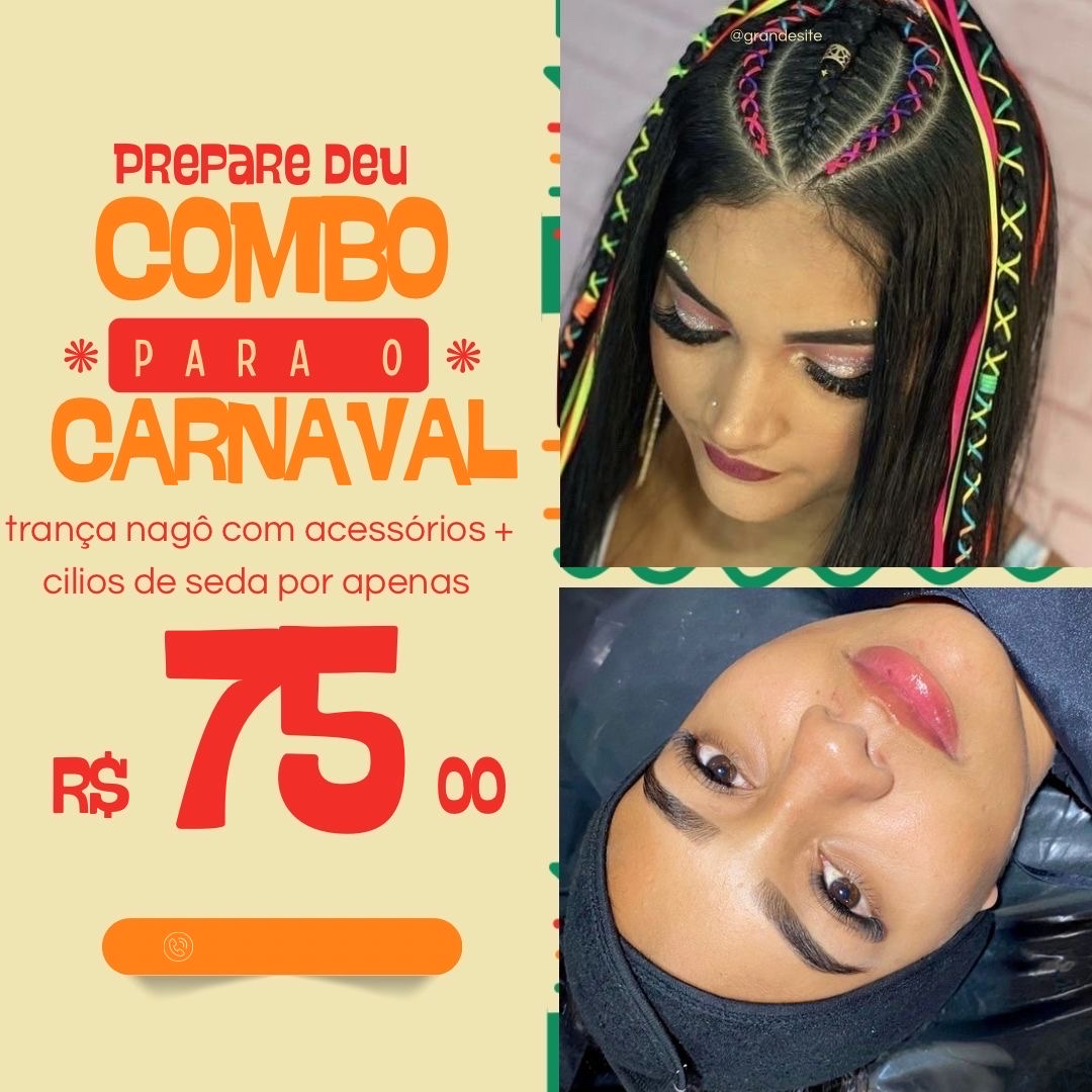 Combo Parceria 2 (Trança nagô + Cílios de Seda)