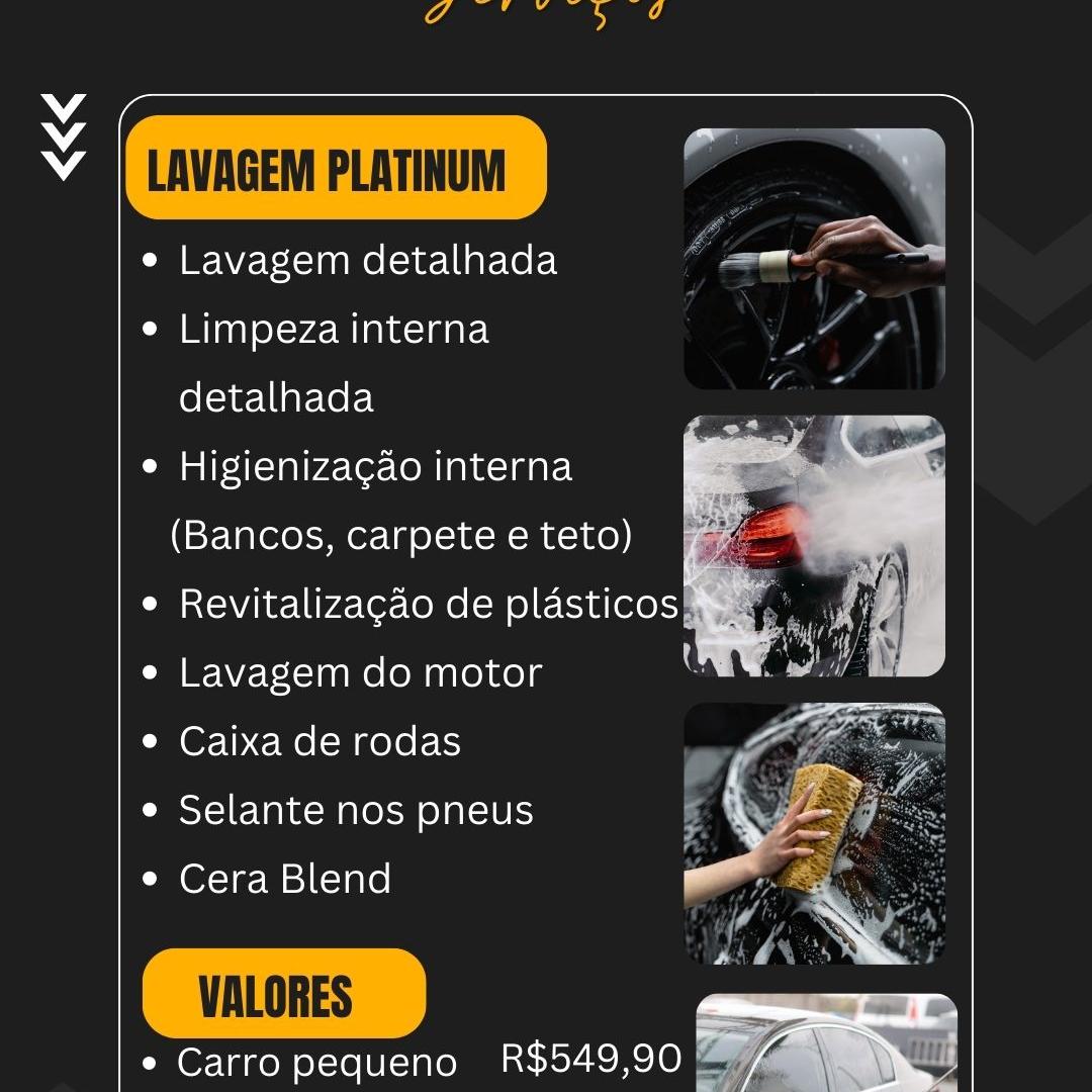 Lavagem platinum - carro de passeio