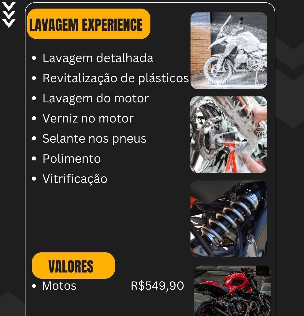 Lavagem experience Motos