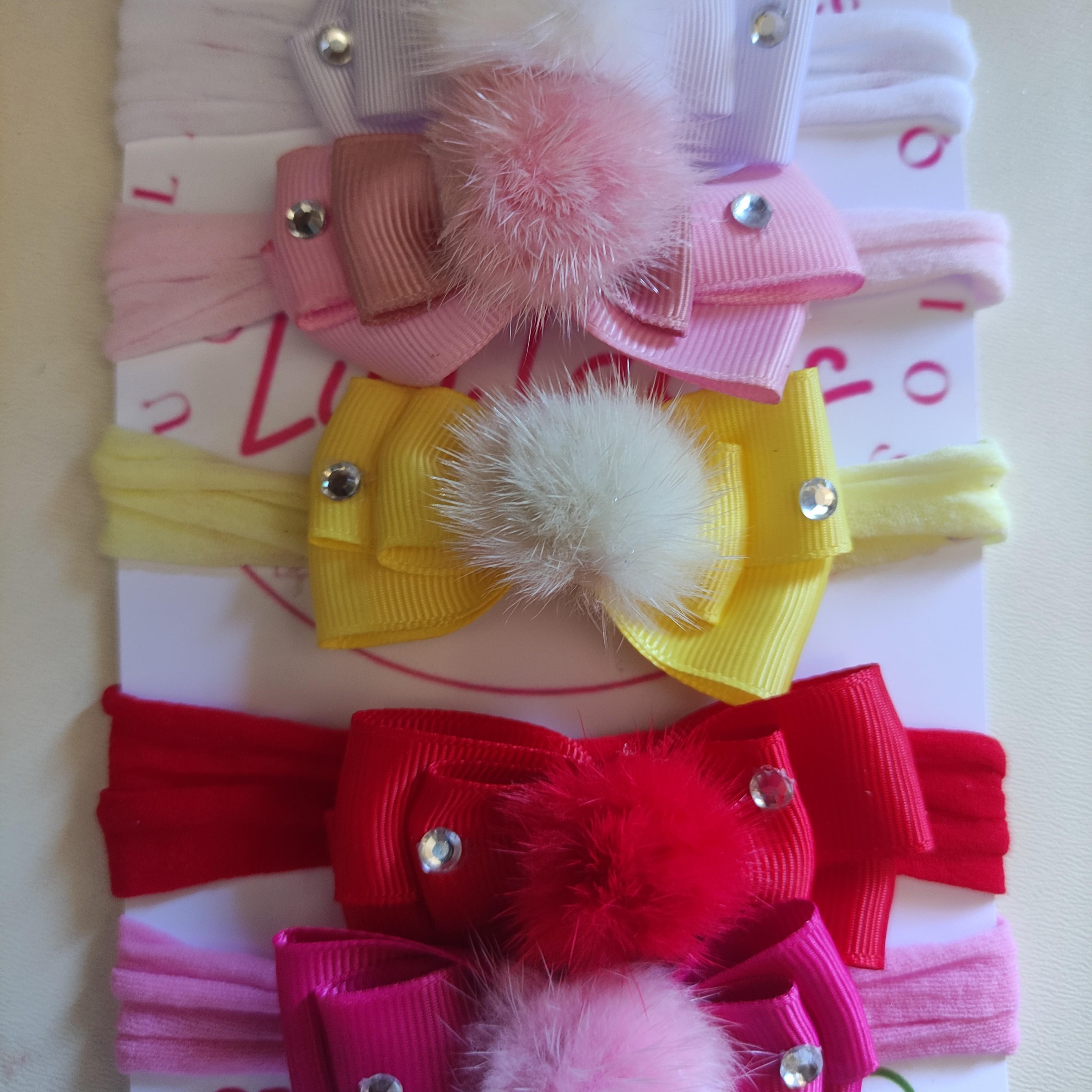 Kit tiarinhas pompom