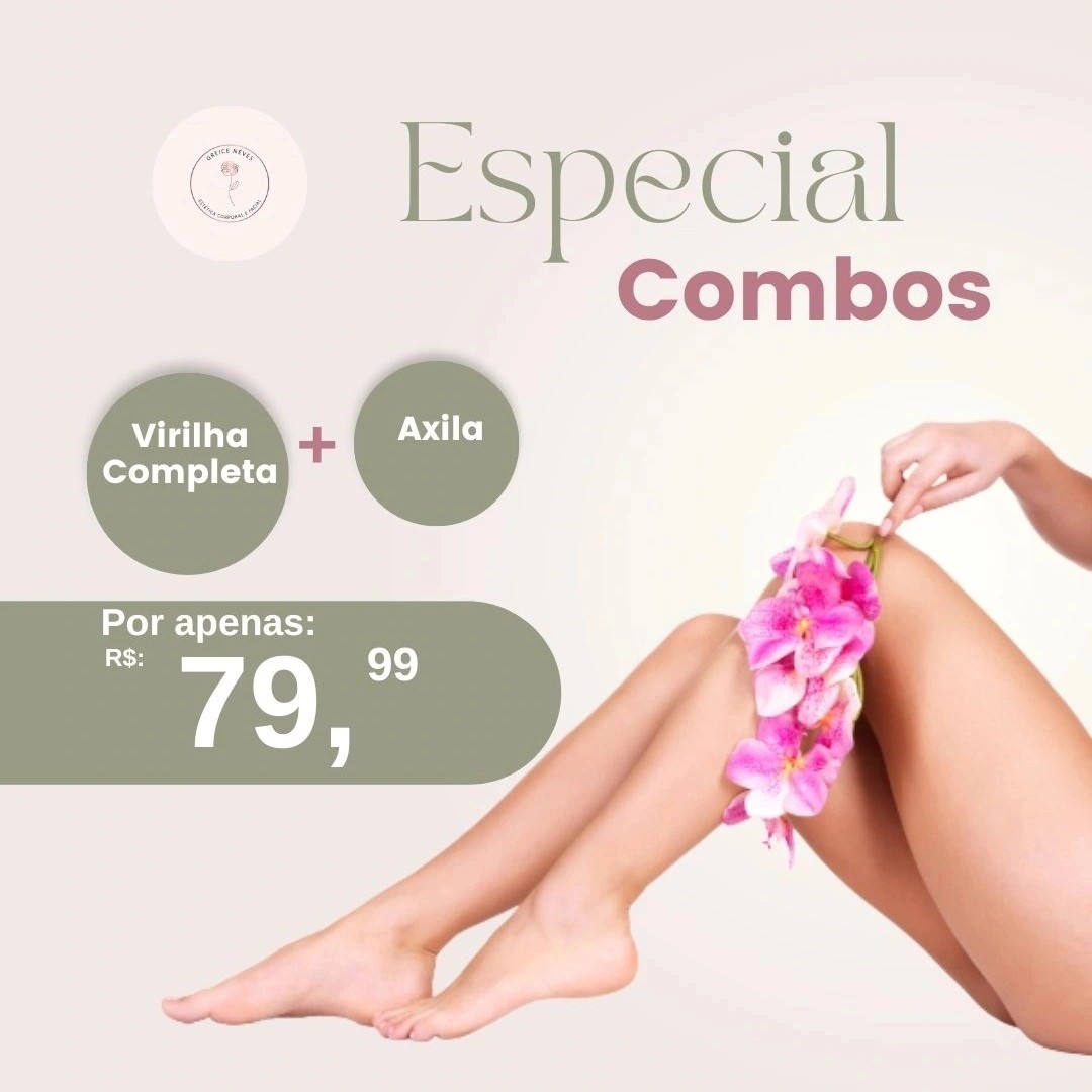 Combo Depilação Virilha Completa+Axilas