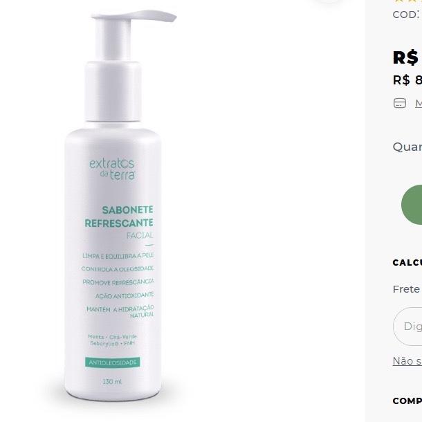Sabonete refrescante