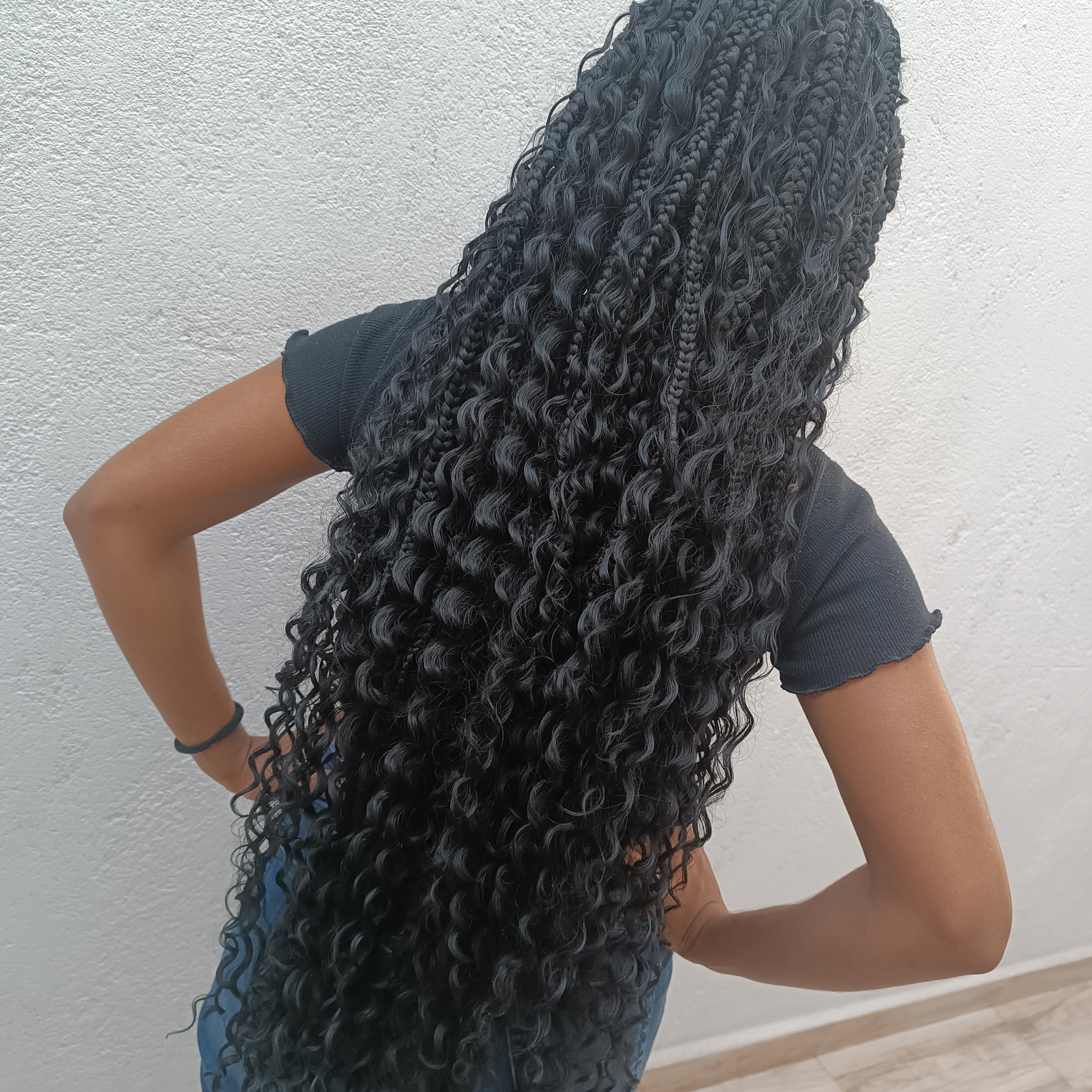Boho Braids crespos e cheios