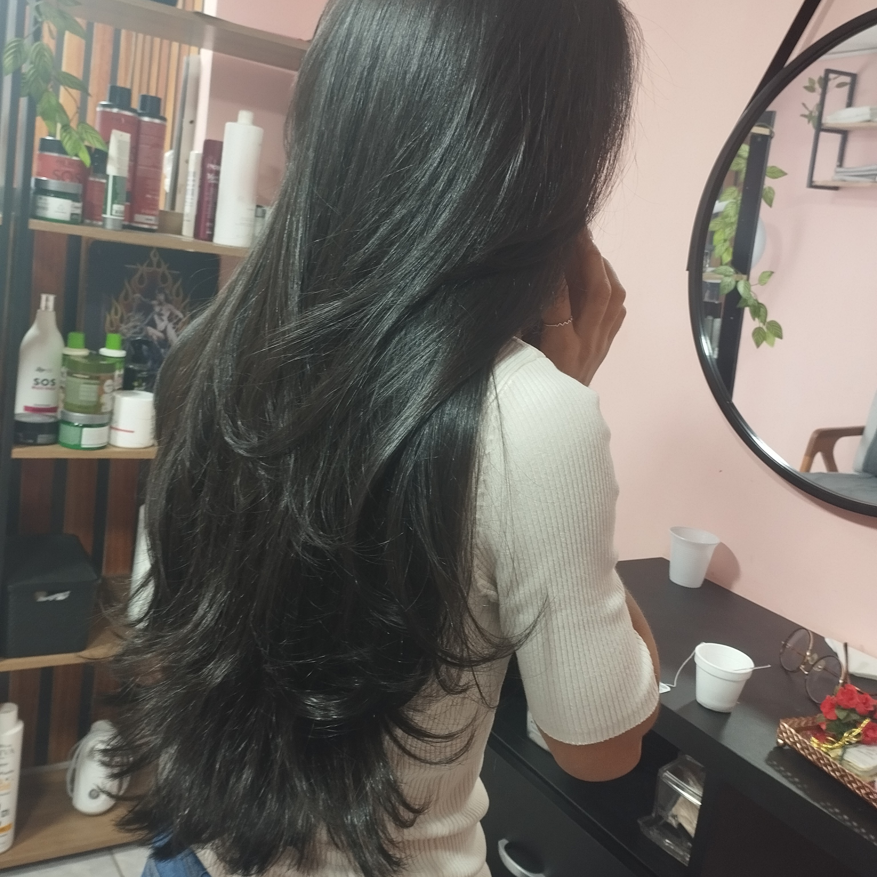 lavagem hidratação+ Escovaria *Mega hair* GG