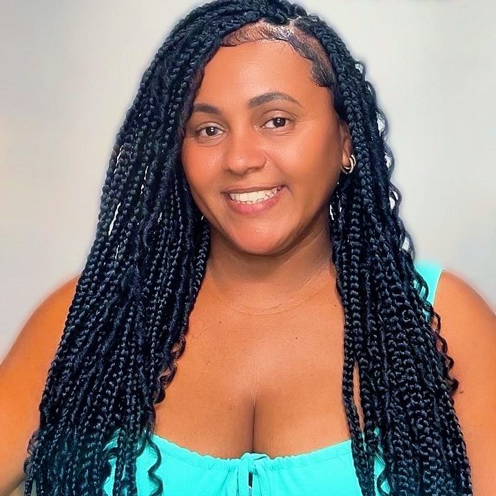 Trança Goddess braids com material