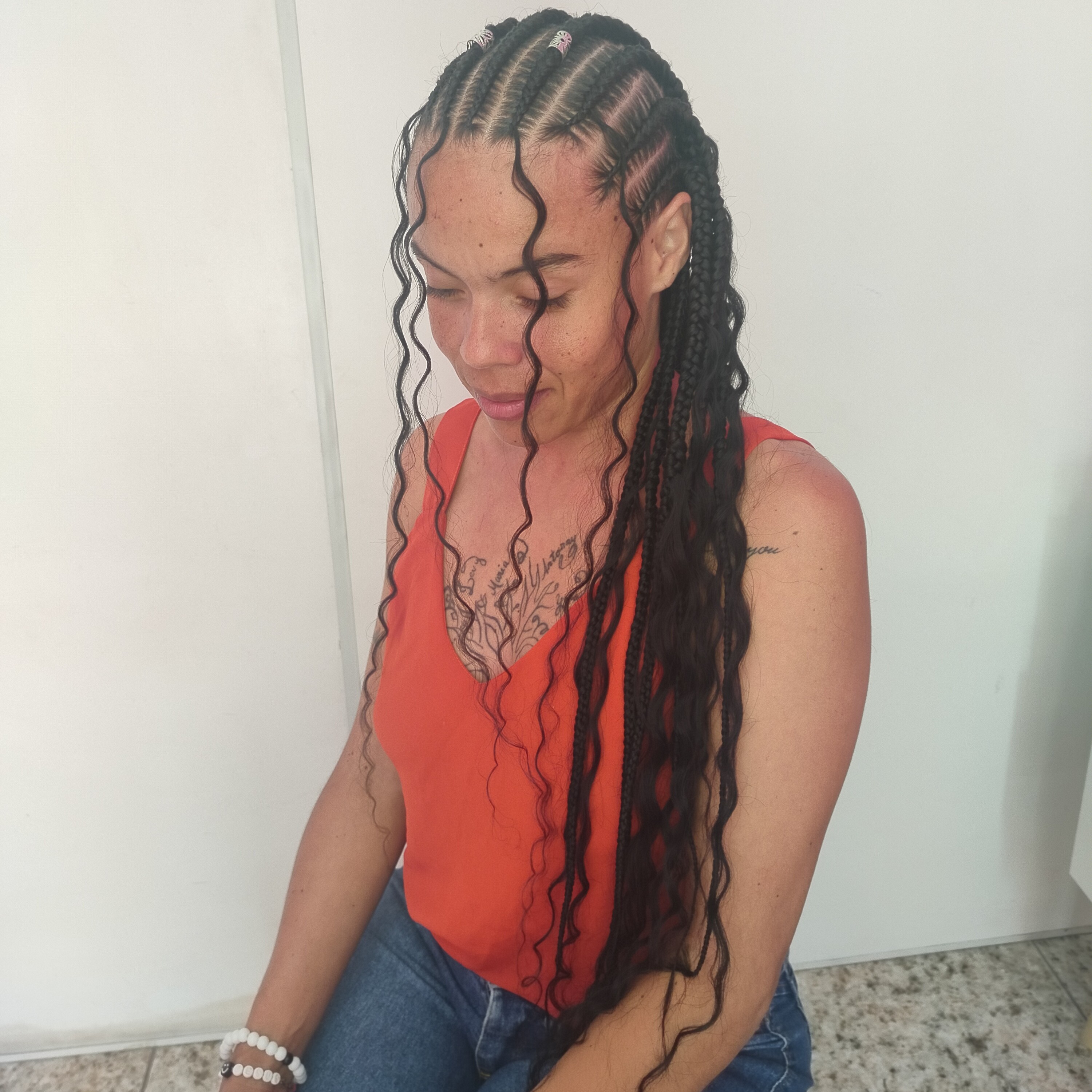 Fulani com cachos