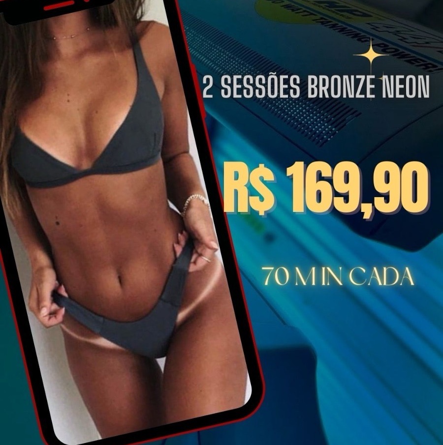 2 sessões bronze Neon 70 minutos