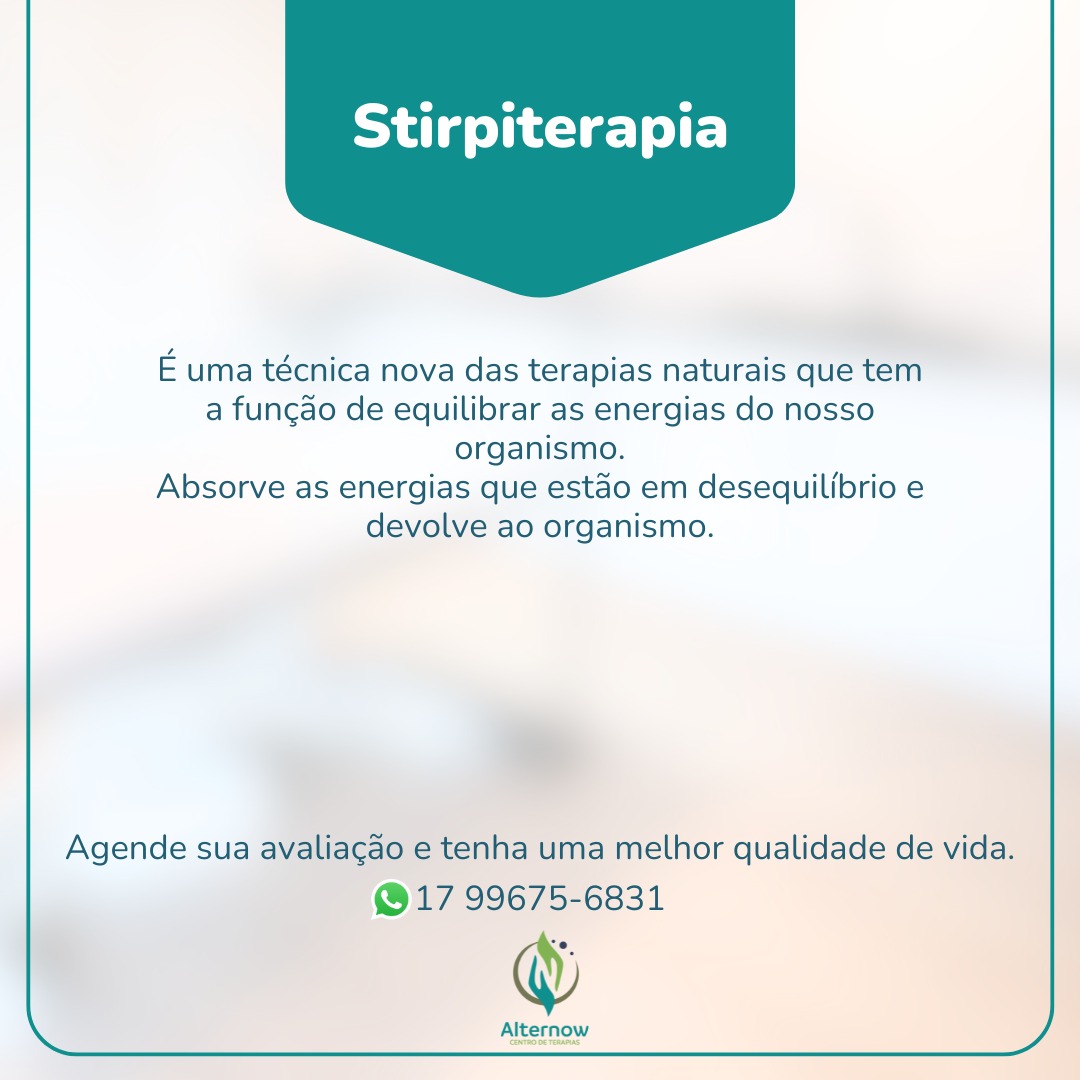Stirp terapias(valor no catálogo  do WhatsApp)