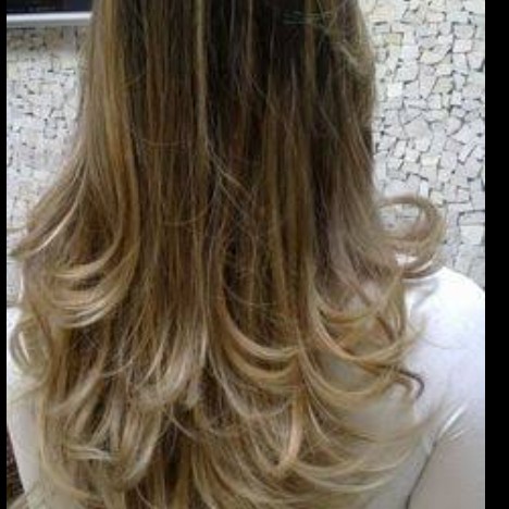 Corte estaqueado longo femenino