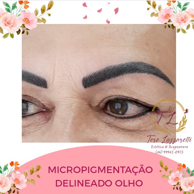 DELINEADO DE PÁLPEBRAS SUPERIOR E INFERIOR (EM CIMA E EM BAIXO)