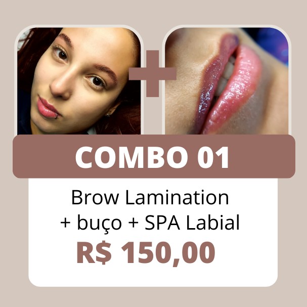 COMBO 01 - Brow, buço e SPA Labial (maio especial)