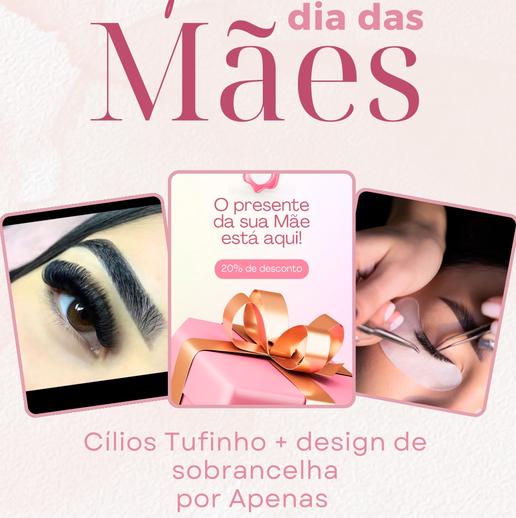 Cilios + design de sobrancelha