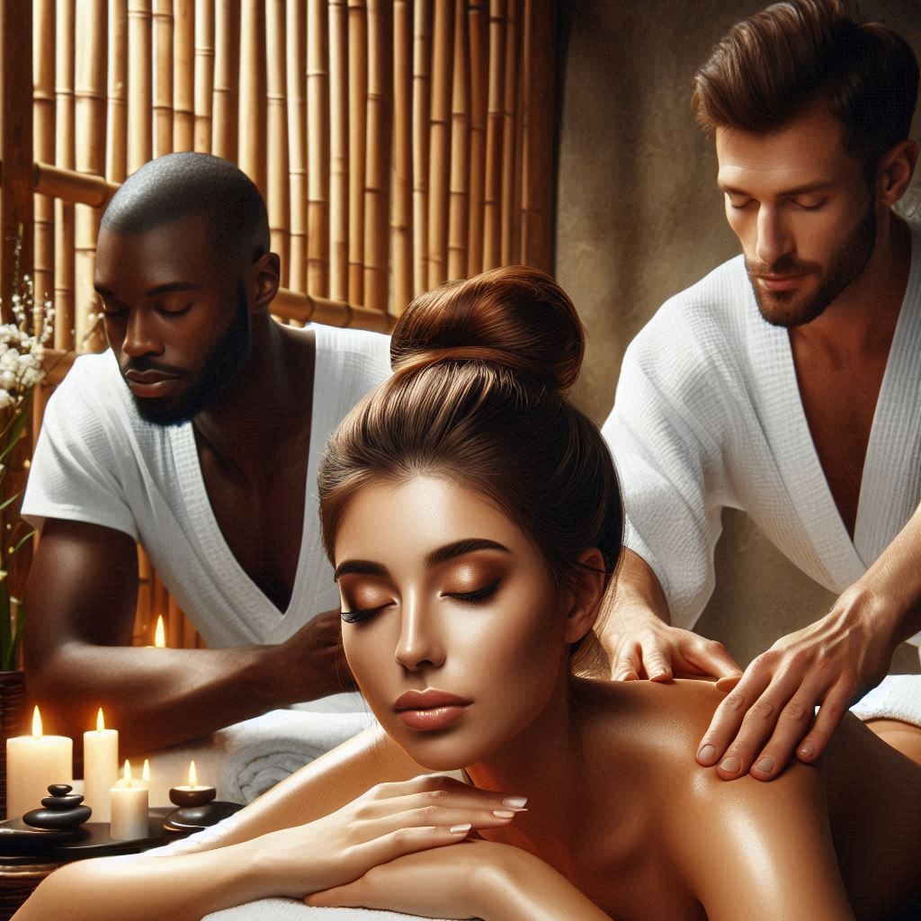 Massagem Relaxante a 4 Mãos para Casal