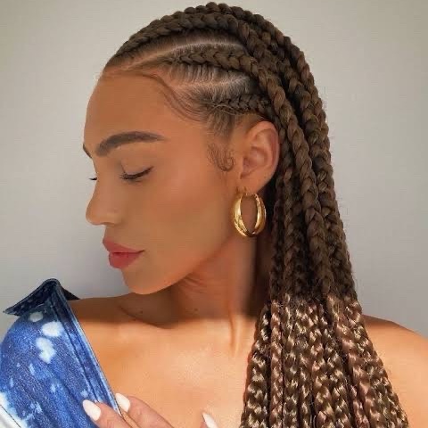 Fulani braids com box mão de obra