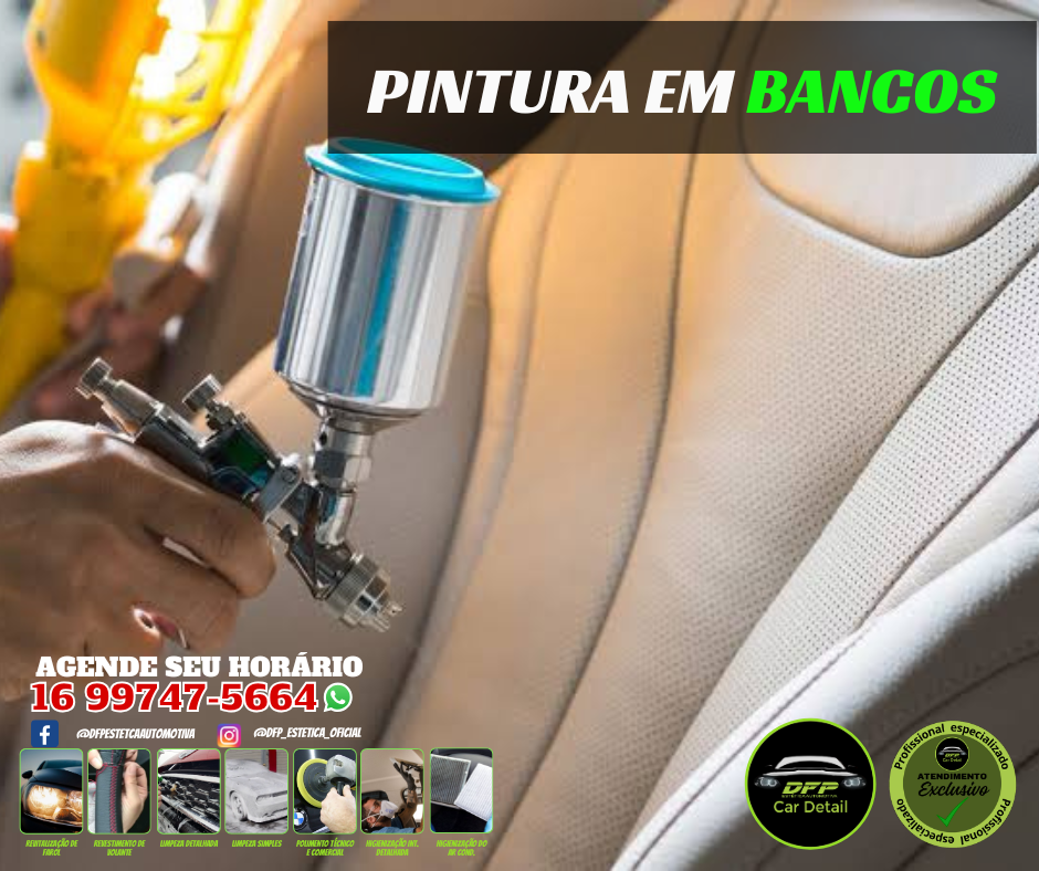PINTURA EM BANCOS DE COURO - KIT