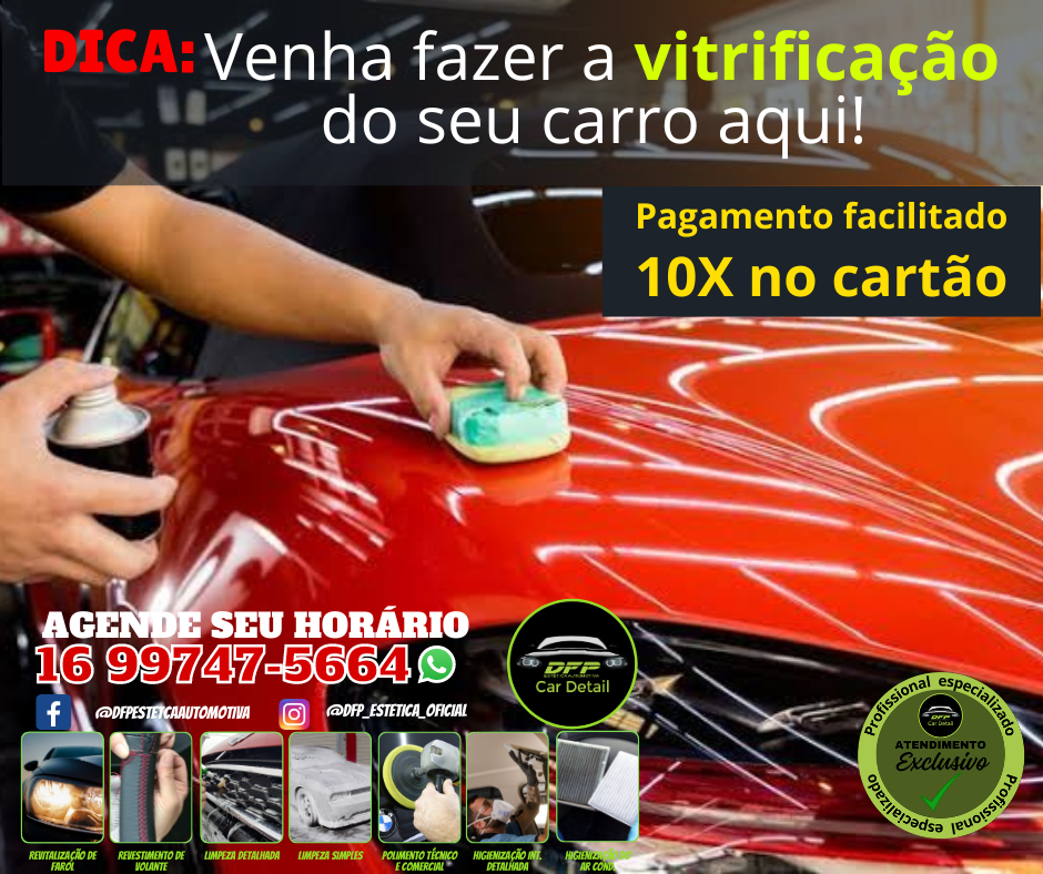VITRIFICAÇÃO VX45 3 ANO COM CORREÇÃO DE PINTURA - VEIC GRANDE