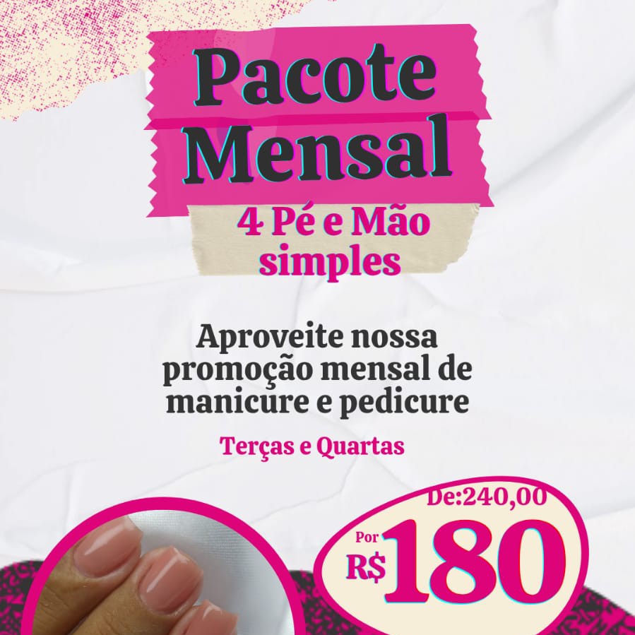 pacote - 4 pé e mão simples