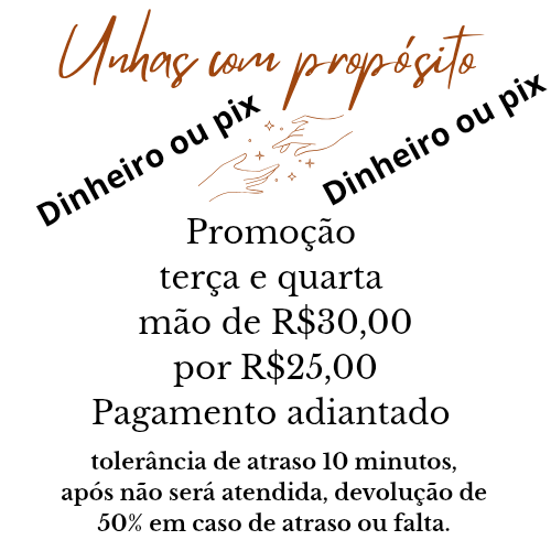 PROMOÇÃO mão ter/qua