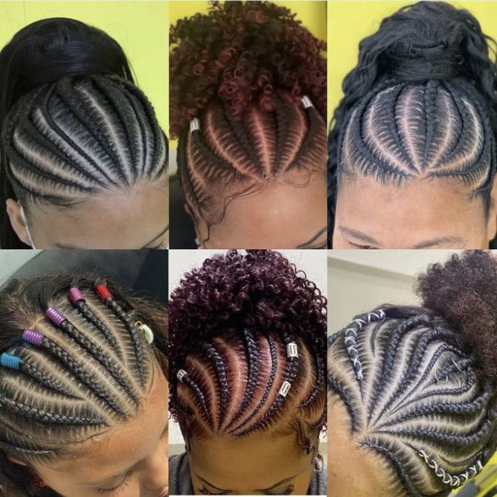 •Trança nagô frente toda (fitas joias fora parte)