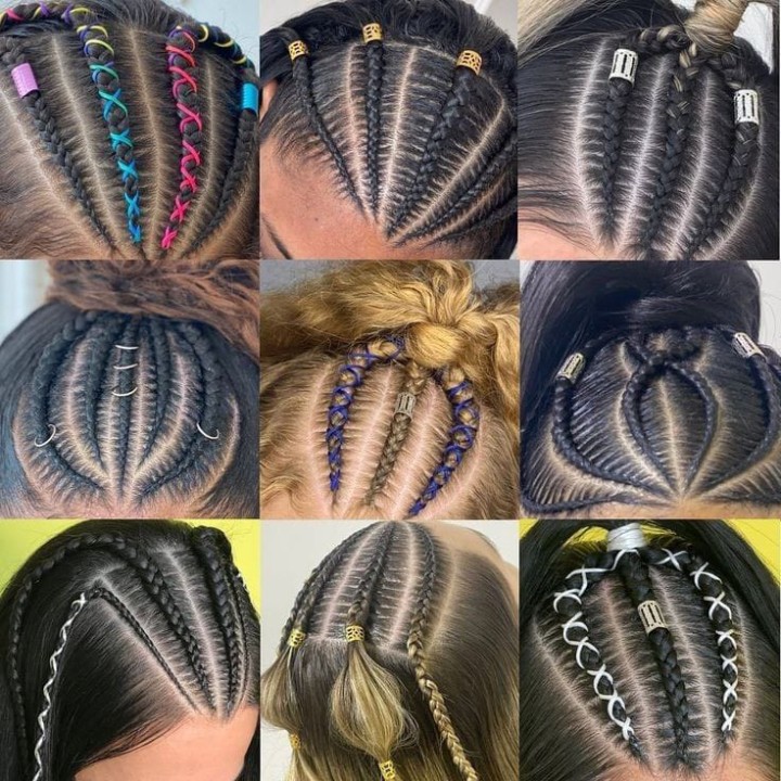 •Trança nagô topo até cinco tranças (fitas e joinhas fora a parte)