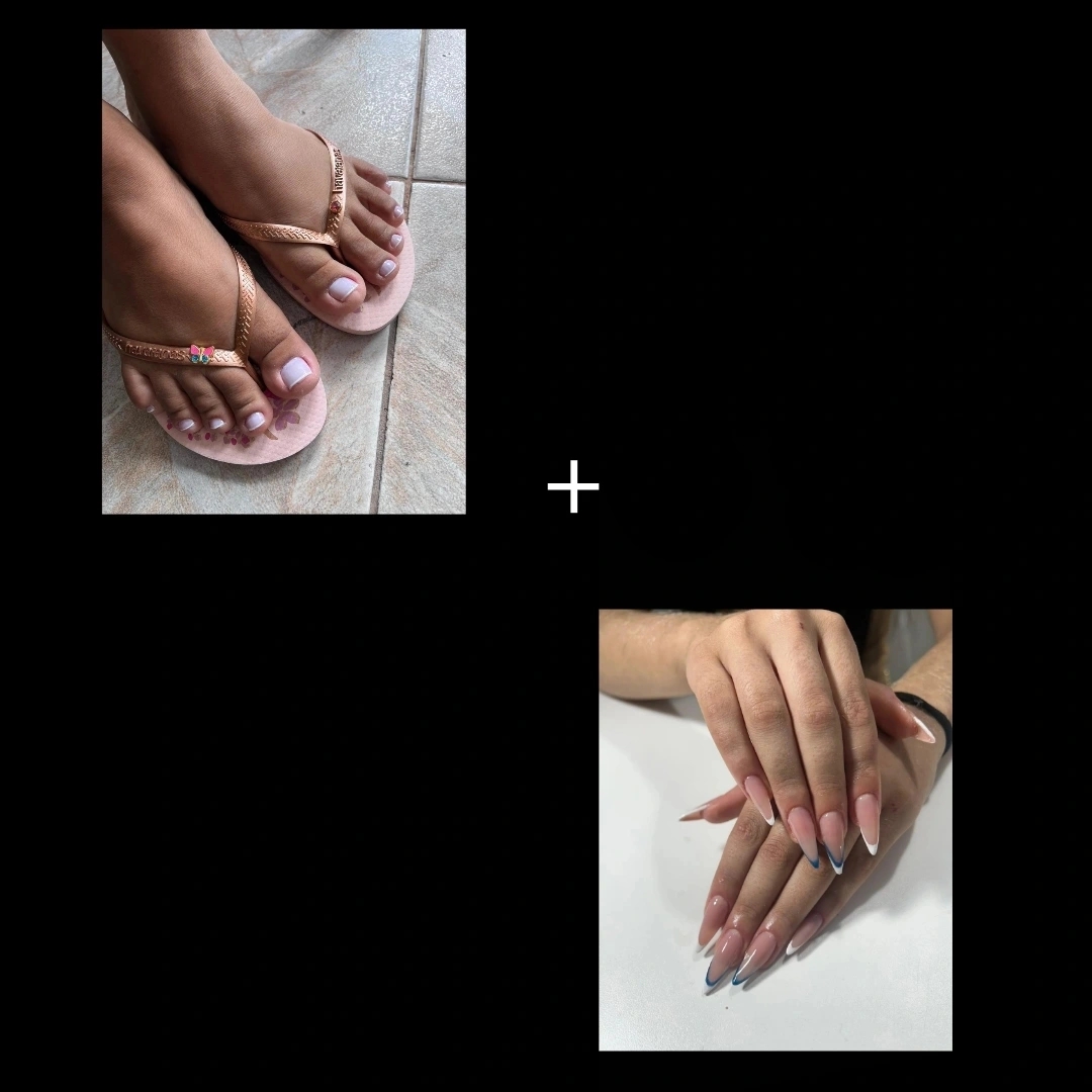 gel na tips + pé