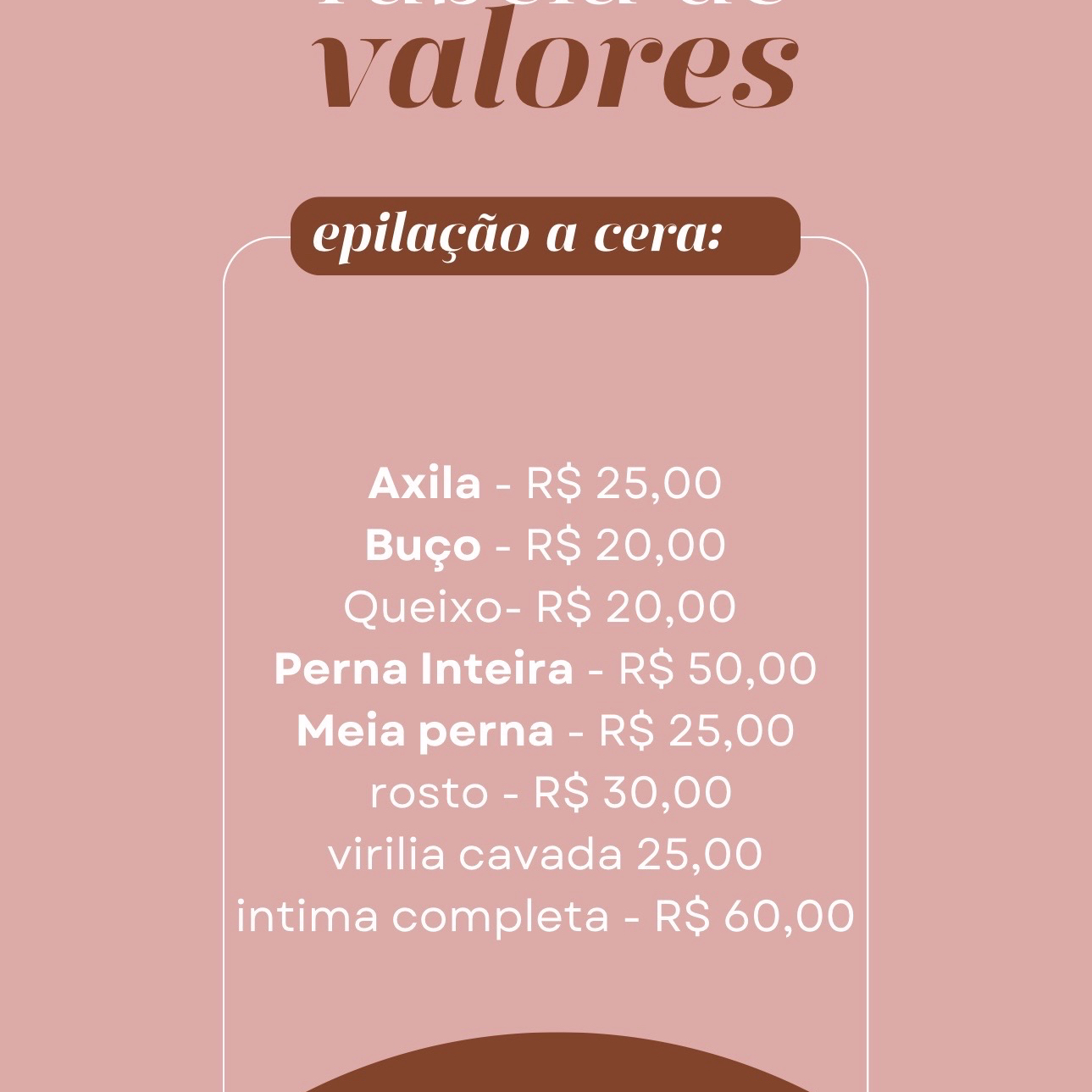 epilação cera ou egípcia