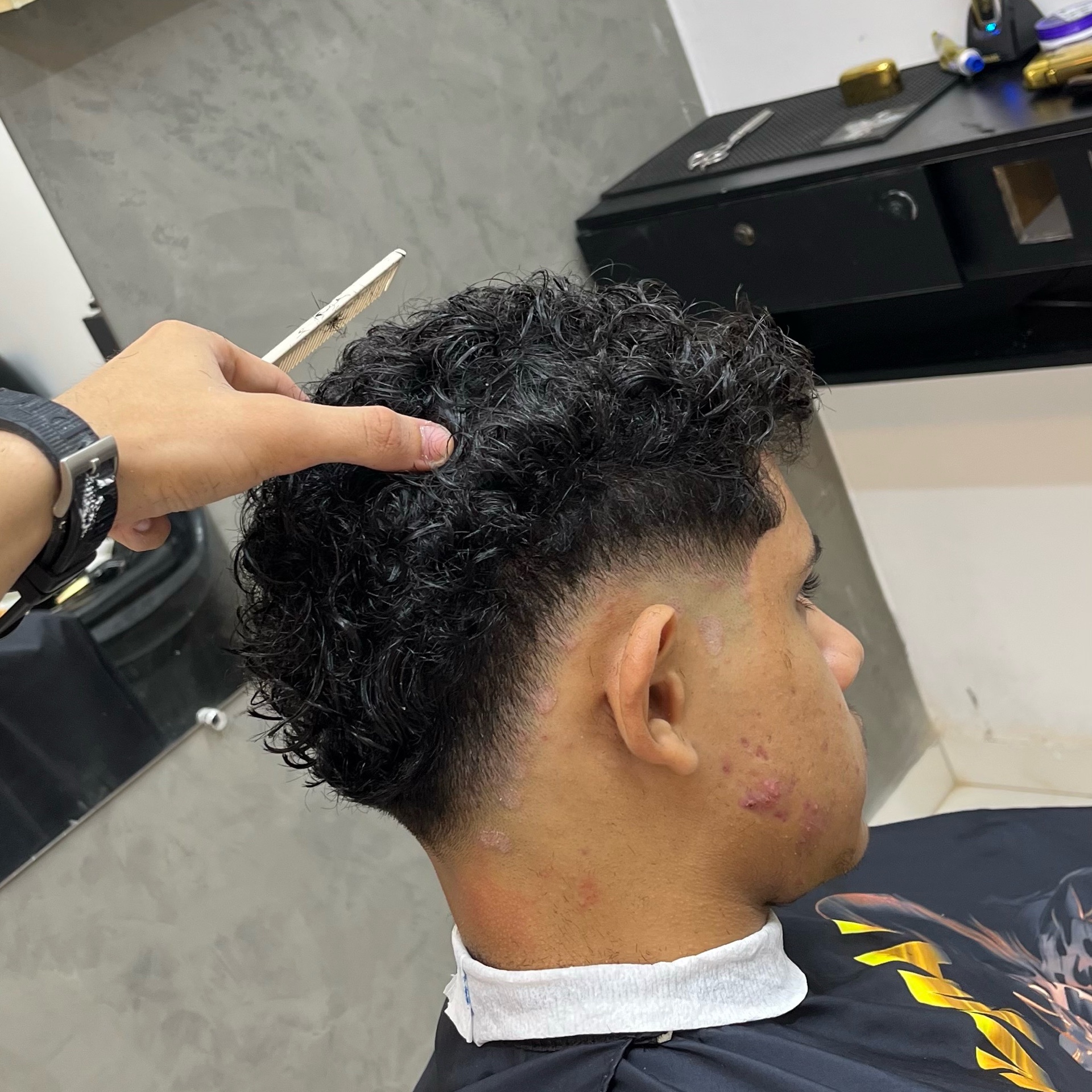 degrade navalhado + sobrancelha