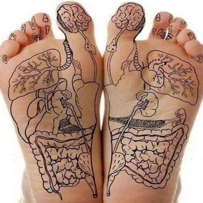 Reflexologia podal sem escalda pés