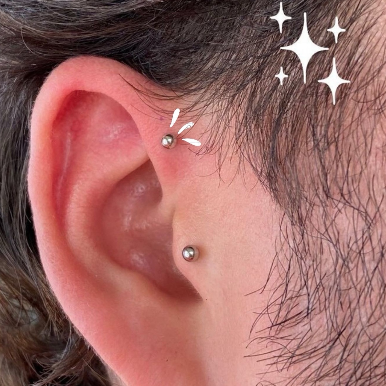 Forward Helix (joia em aço cirúrgico)