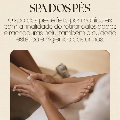 SPA dos pés : incluso ( pedicure+ escalda pés+ tratamento de ressecamento e fissuras)