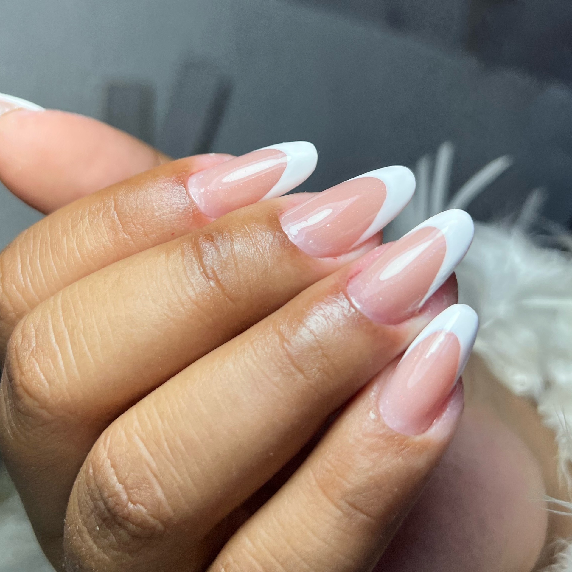 gel na tips com + francesinha