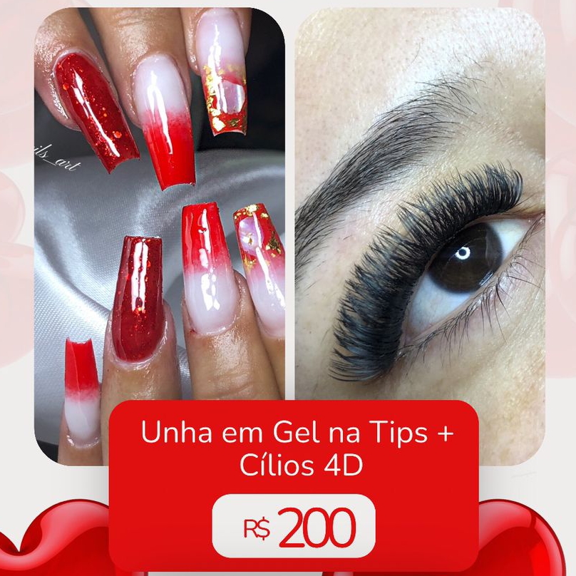 Combo Unha Gel + Cílios