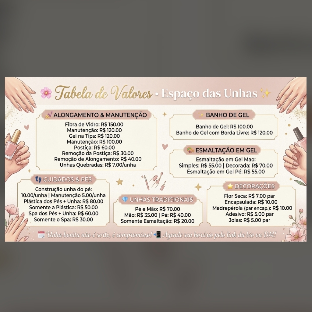 tabela de preços