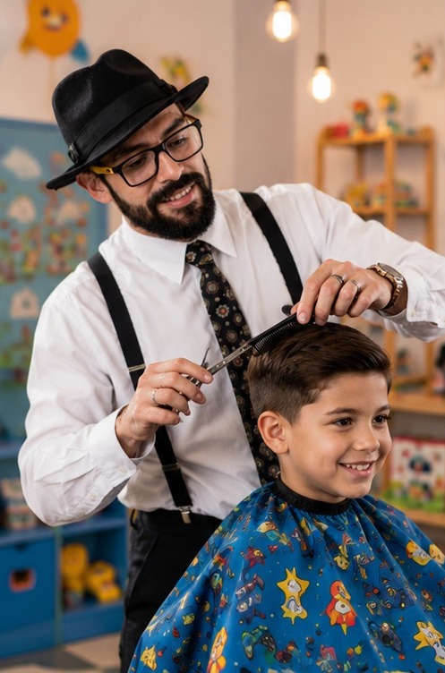 Corte de cabelo infantil (   masculino )