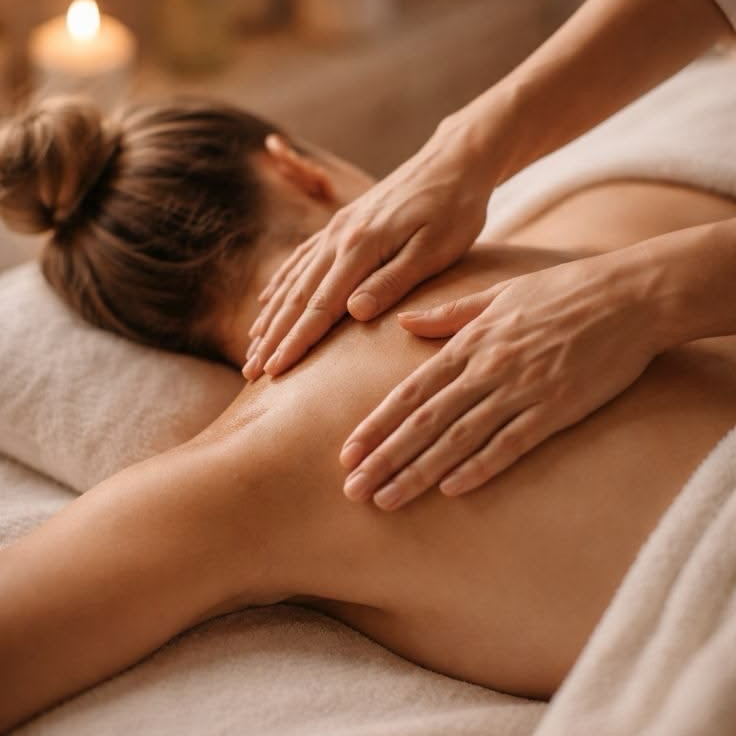 massagem nas costas