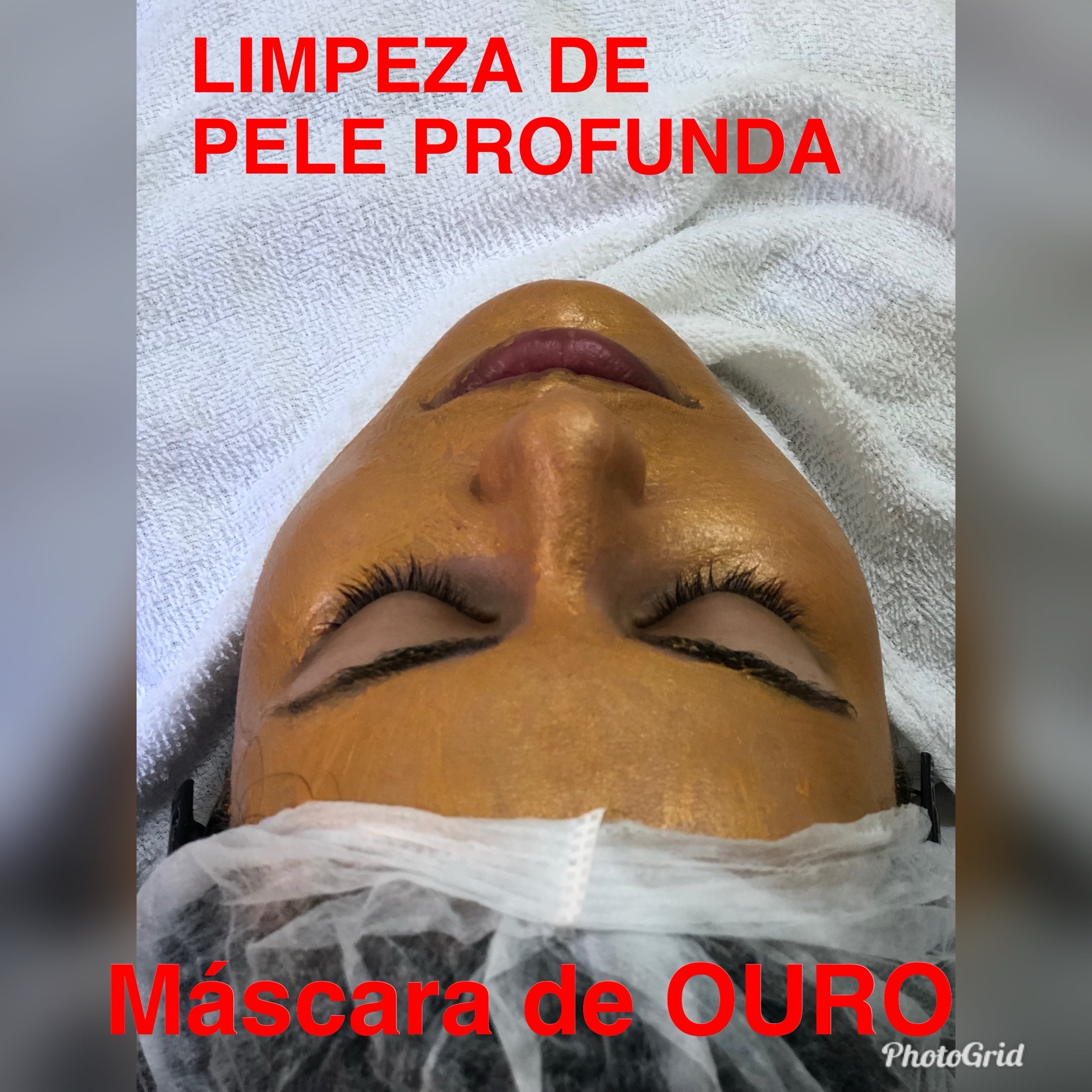LIMPEZA DE PELE COM MÁSCARA DE OURO