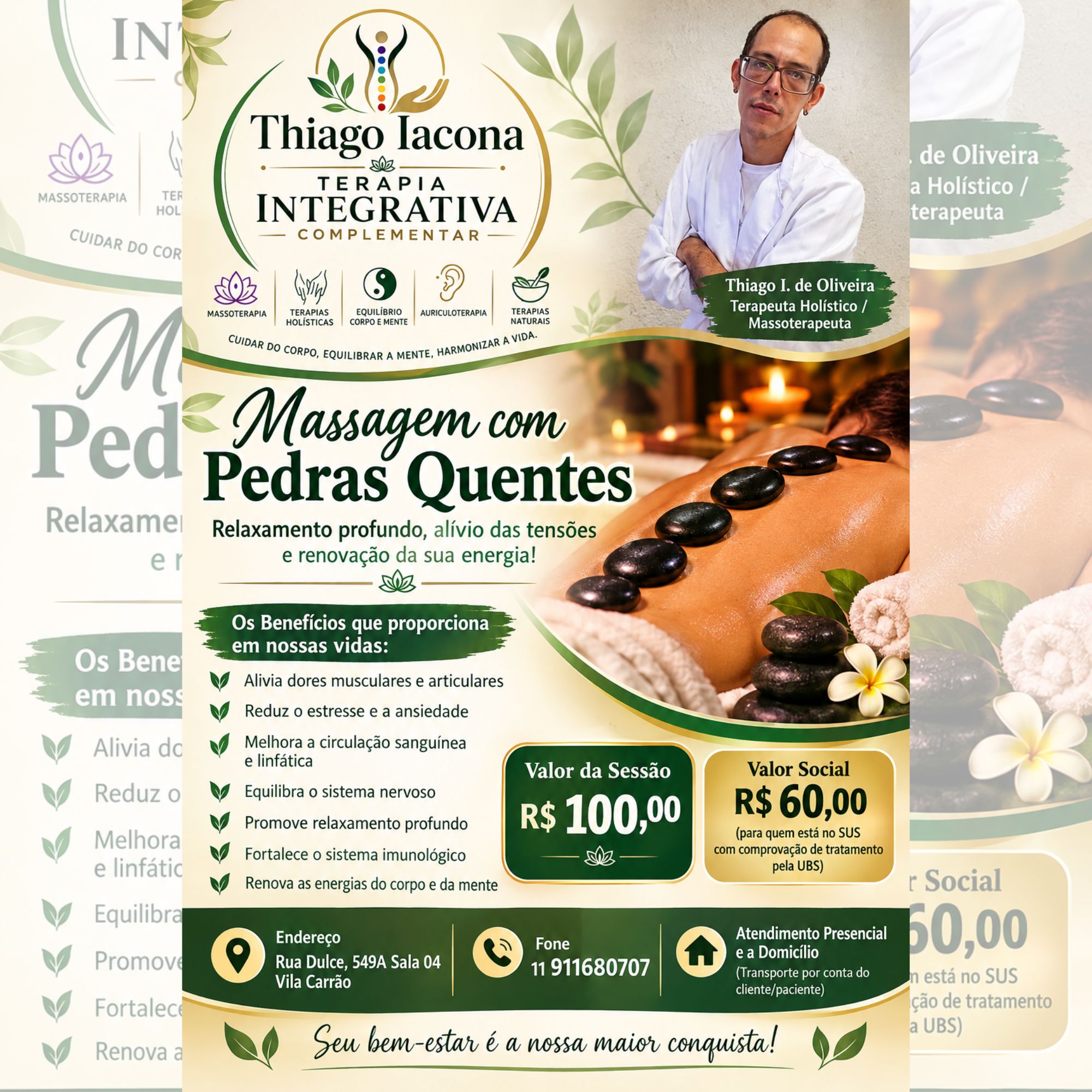 Massagem com Pedras Quentes (pacote)