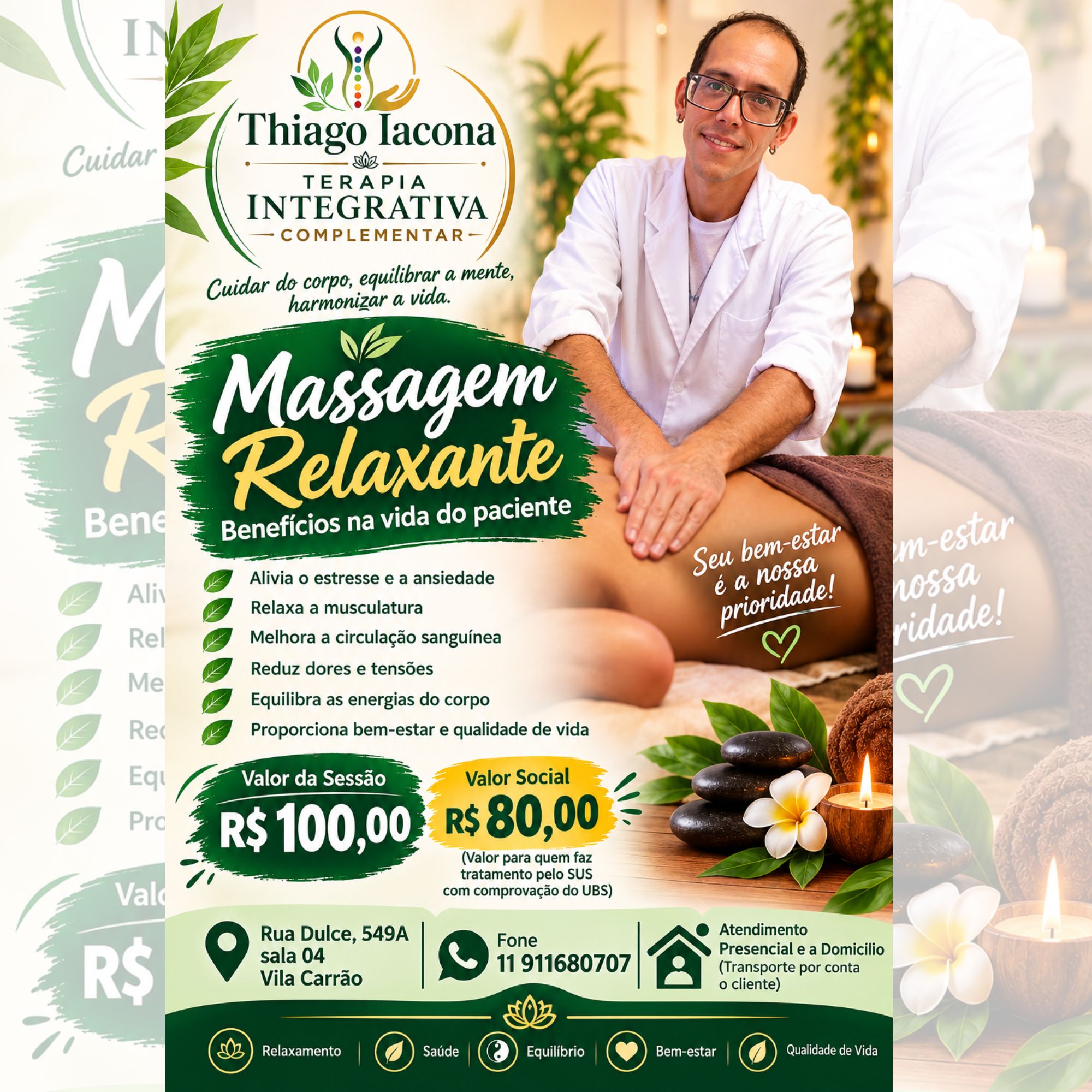 Massagem Relaxante (avulsa)